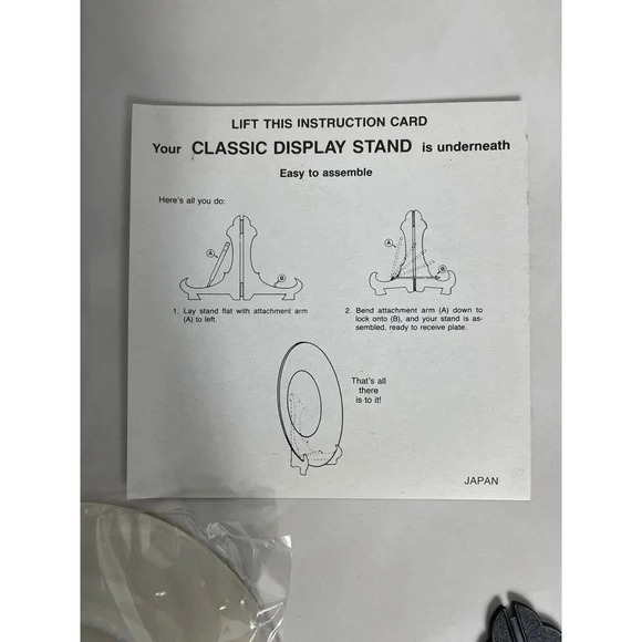 Happy Anniversary Chokin Plate Porcelain Ware Gold Plated Metal Display Stand - Picture 5 of 7